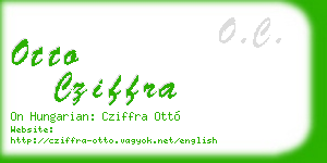 otto cziffra business card